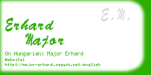 erhard major business card